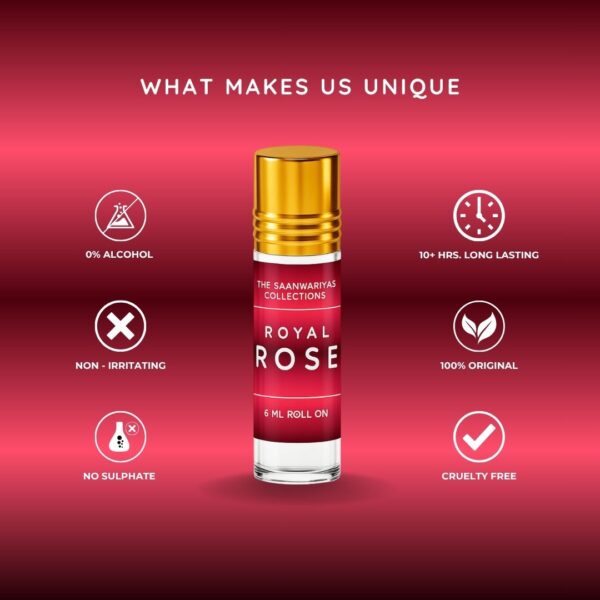 Royal Rose Original Attar, Roll on, Best Attar For Men & Women Herbal Attar (Rose)