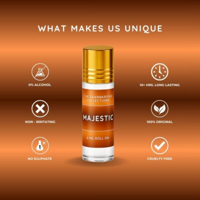 32 Majestic Attar | Lavender & Vetiver Blend | Non-Alcoholic | Roll-on | Unisex Floral Attar (Natural)