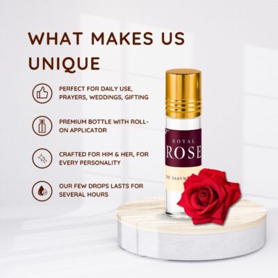 Royal Rose Original Attar, Roll on, Best Attar For Men & Women Herbal Attar (Rose)